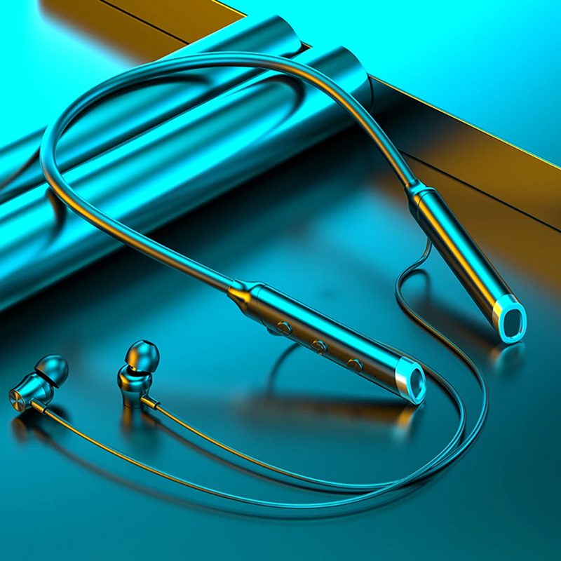 Magnetic Neckband Sports Earphones - Bezprzewodowe słuchawki Bluetooth 5.0, model z