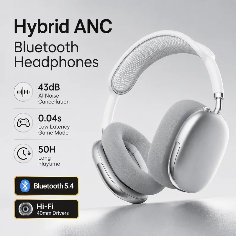 Słuchawki bezprzewodowe Blueto – Anc Wireless Over Ear Headphones recenzja i cena