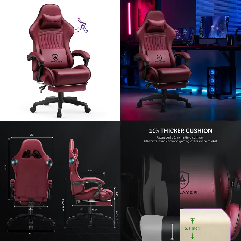 Krzesło gamingowe GTPLAYER z w – Speakers recenzja i cena